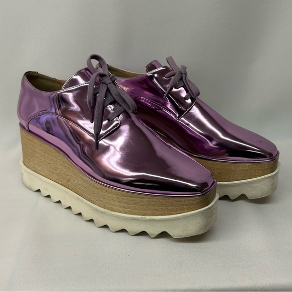 Stella McCartney Elyse Metallic Pink Platform Size 8 / 38 - Picture 10 of 15